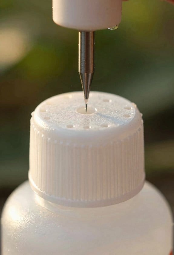 controlled pinhole drip rate