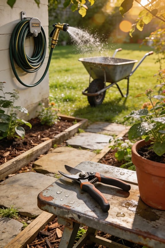 disinfect pruning tools between plants