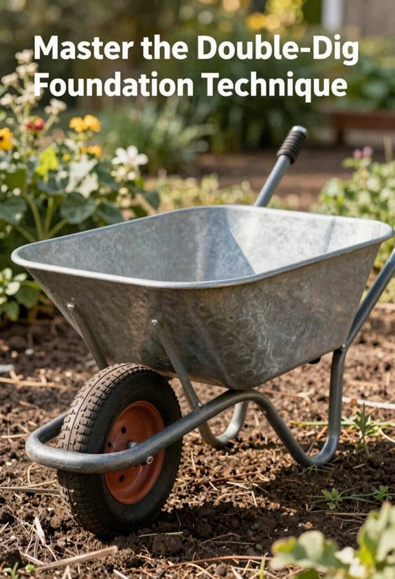double dig deep loosened soil