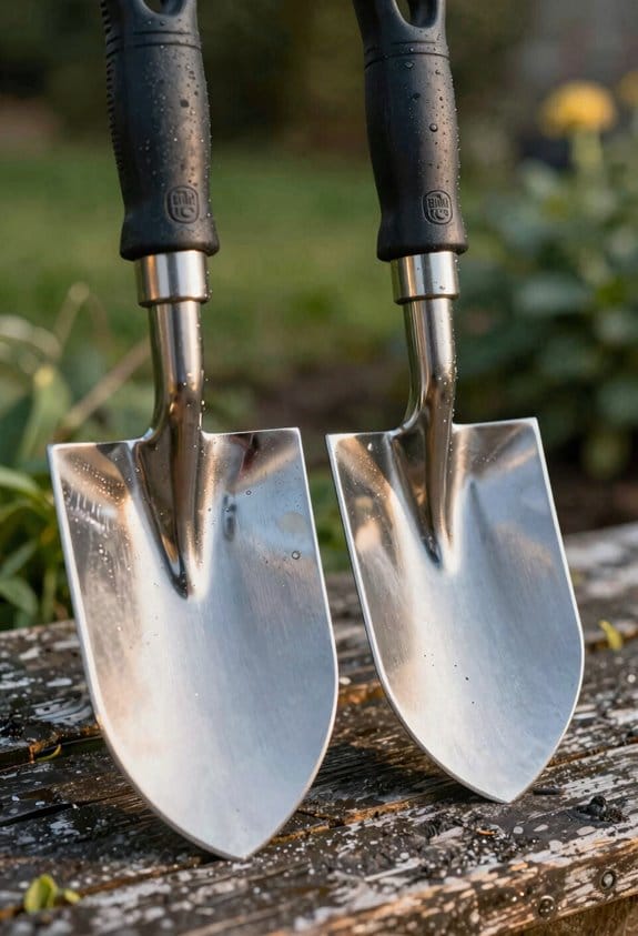flat cutting spade vs curved