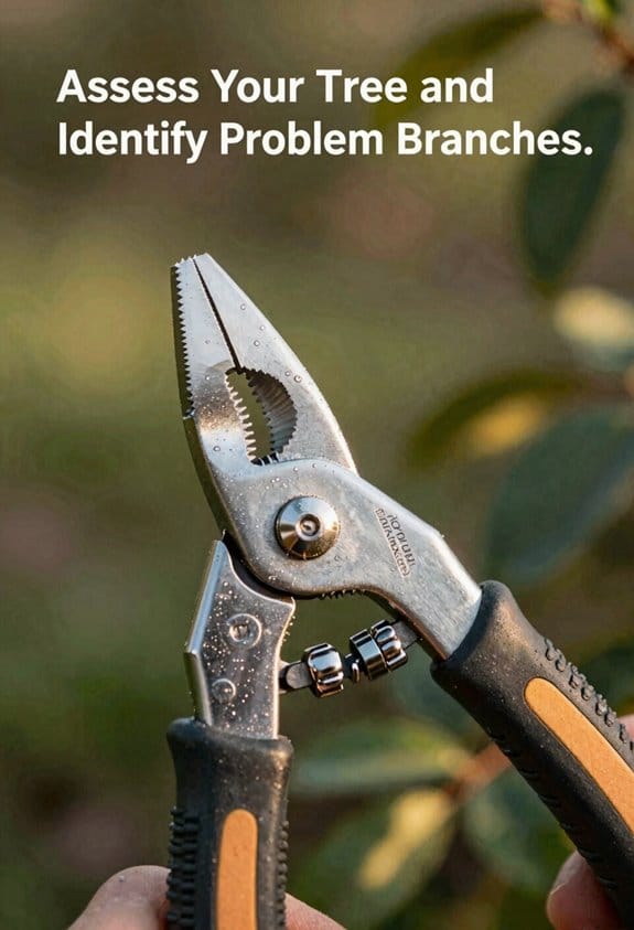 identify dead diseased crossing branches