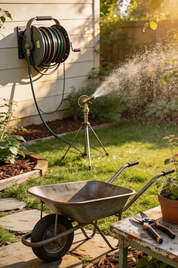 keeps hose tidy accessible