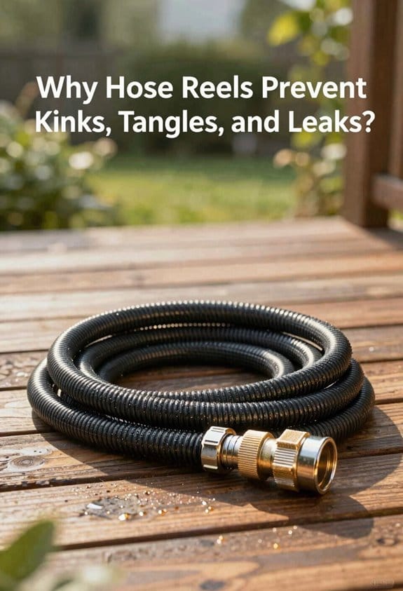 prevents hose kinks leaks