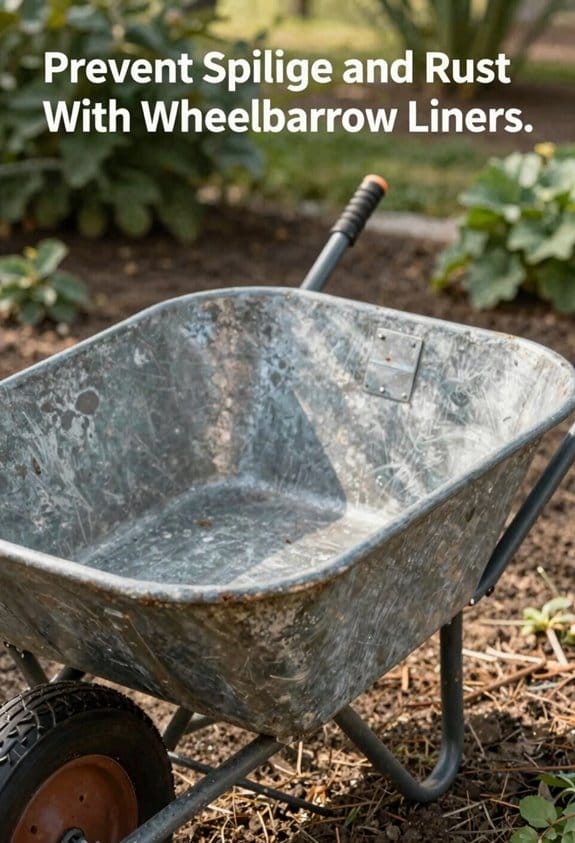 protect wheelbarrow barrel interior