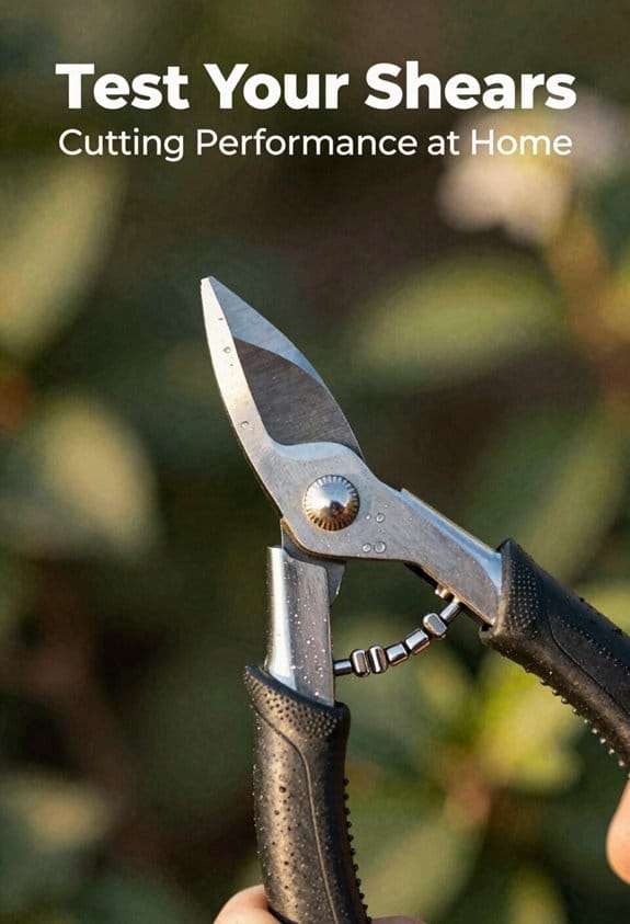 test shears with branches