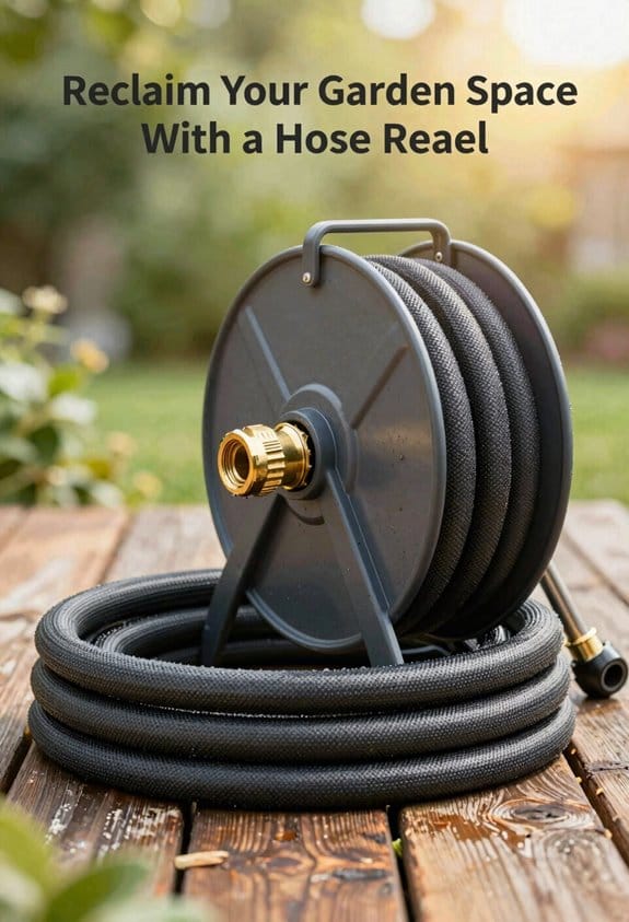 wall mounted hose storage reclaiming